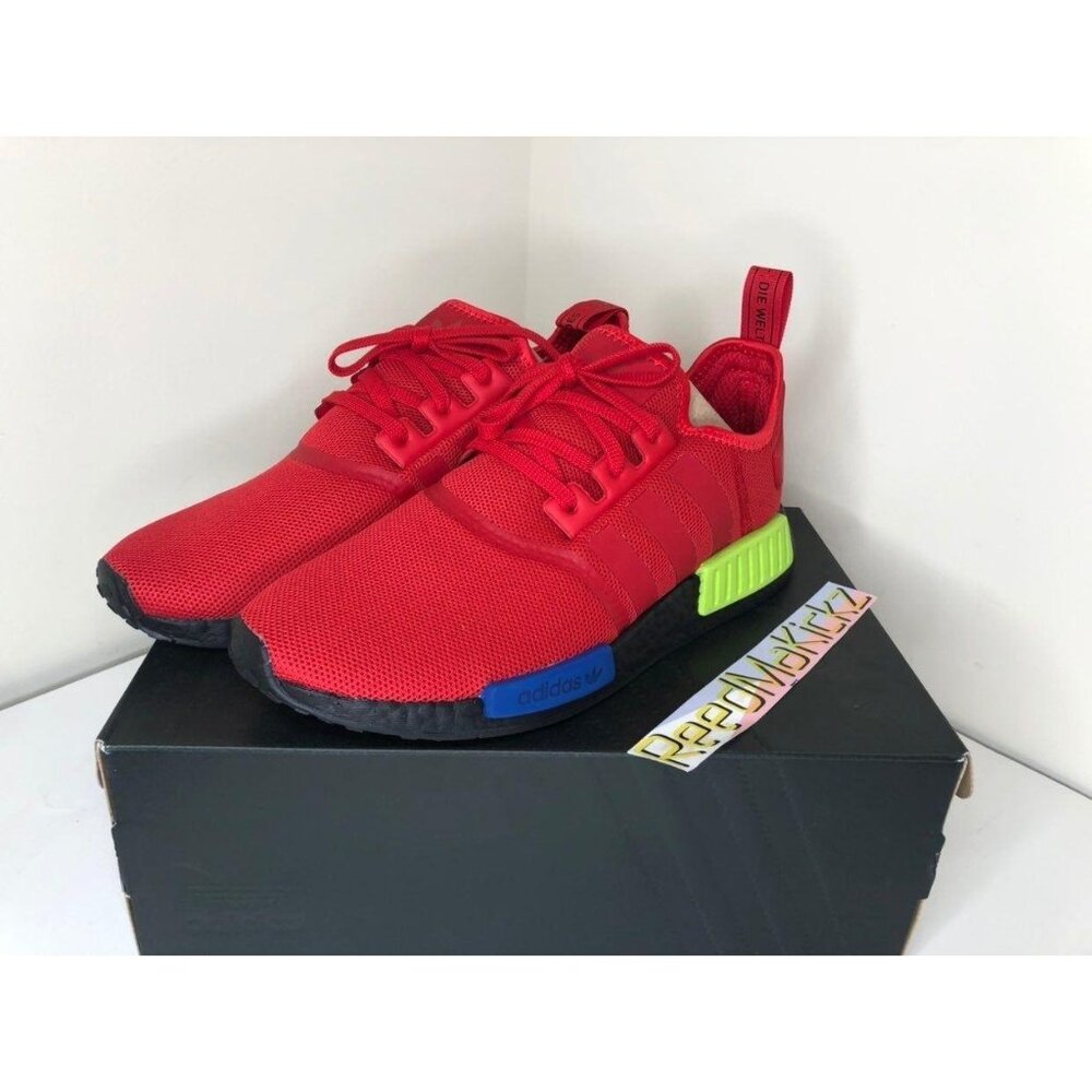 Adidas NMD R1 Red Multicolor Mens Sizes FV5258